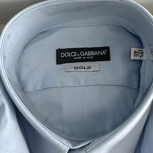 Dolce & Gabbana Men's Sky Blue Dress Shirt Sz 15 3/4